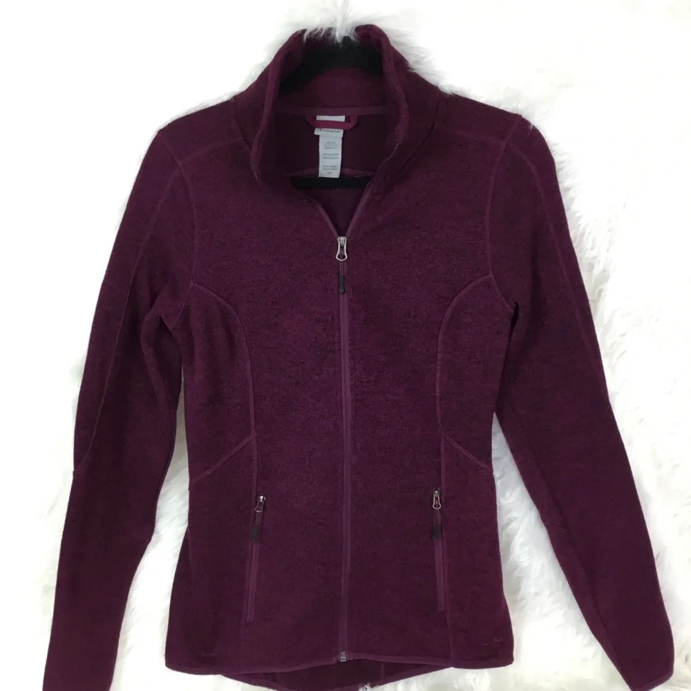 Champion Women's Small Zip up Athletic Sport Jacket 100% Polyester